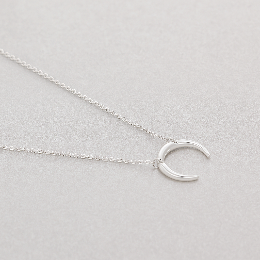 Horn Pendant Stainless Steel Necklace
