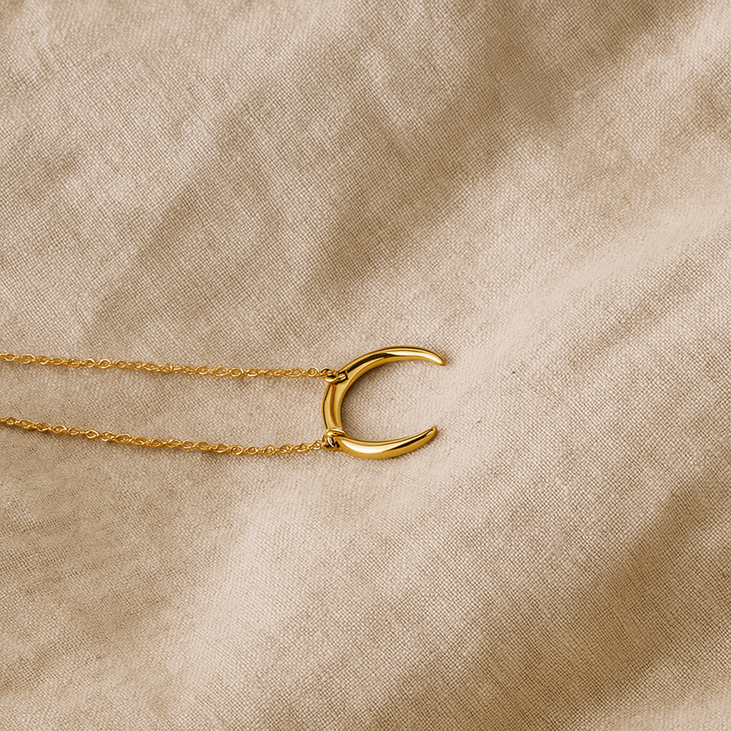 Horn Pendant Stainless Steel Necklace