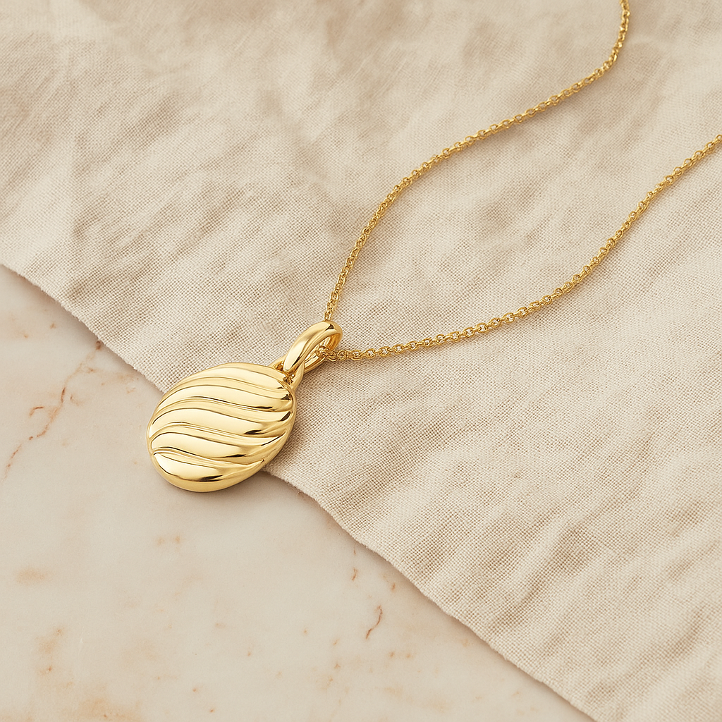 Classic Croissant Pendant Stainless Steel Necklace