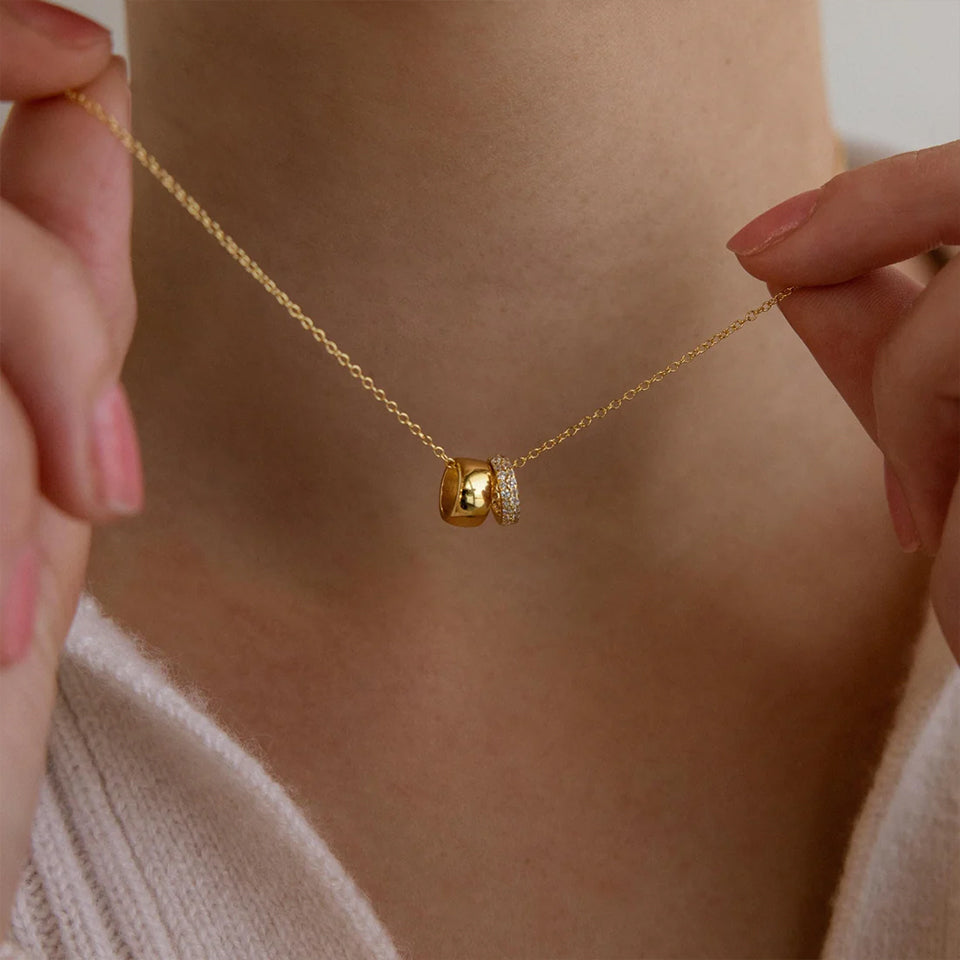 Stainless Steel Ring Pendant Necklace