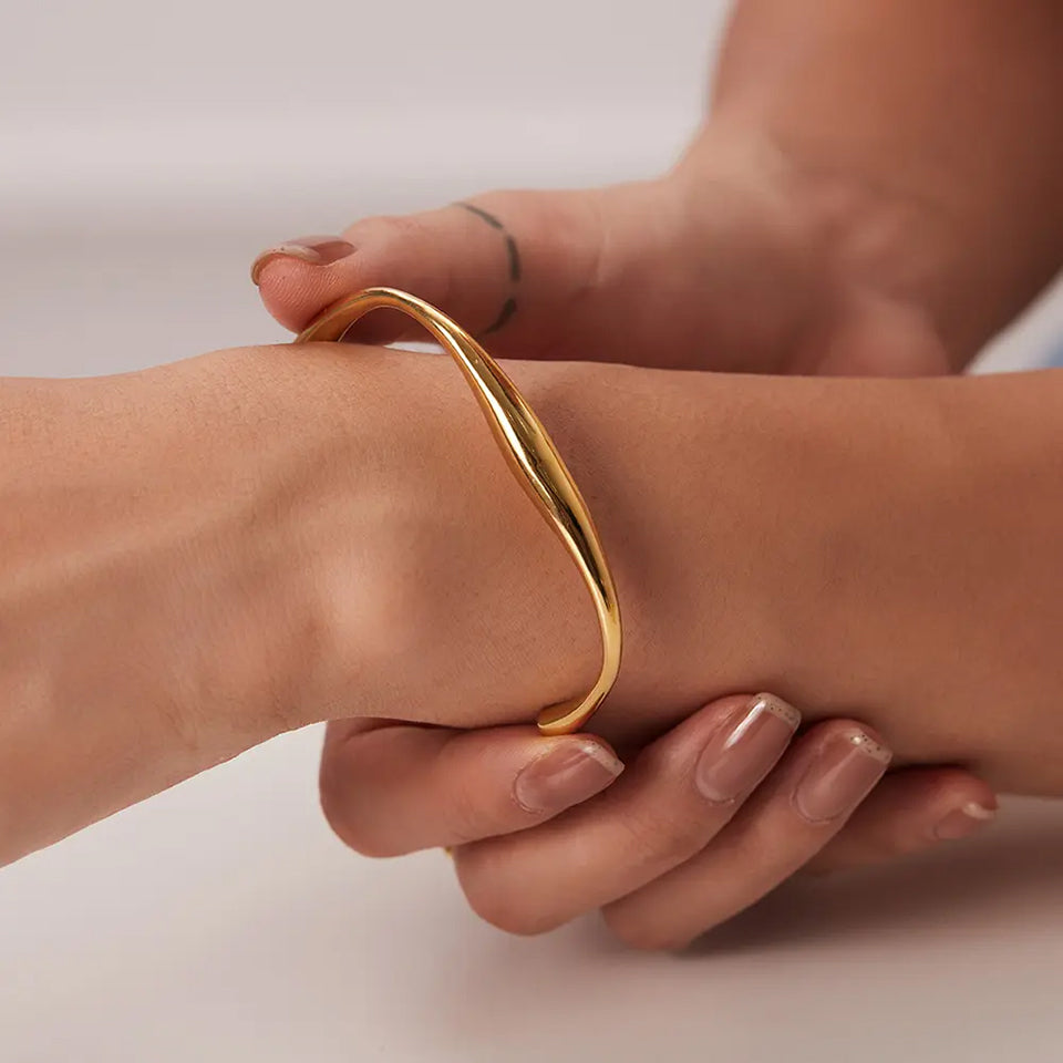 Classic 14k Gold Plated Stainless Steel Bracelet