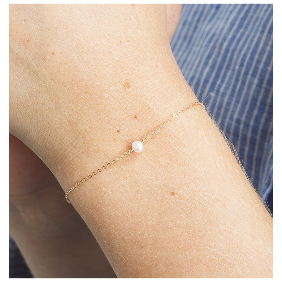 Minimalist Sea Pearl Stainless Steel Bracelets