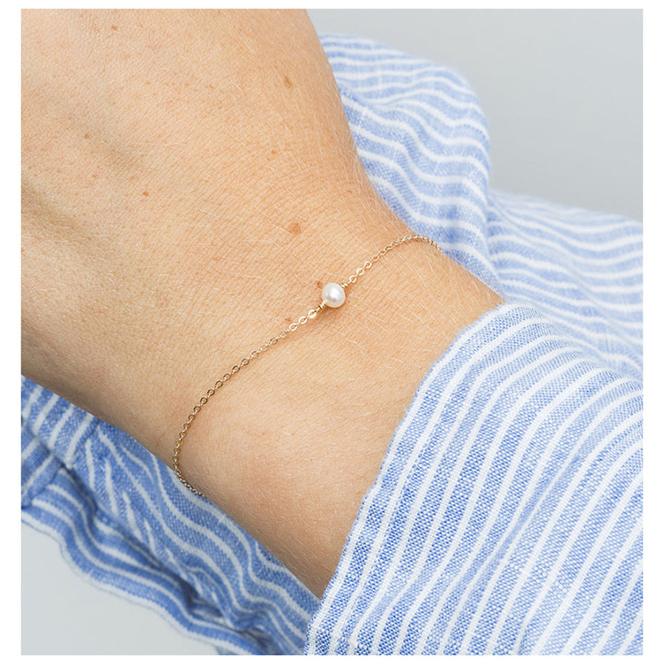 Minimalist Sea Pearl Stainless Steel Bracelets
