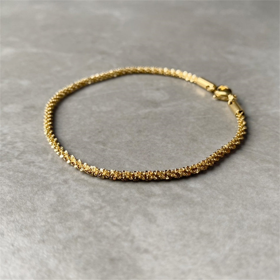 Adjustable Sparkling Gypsophila Stainless Steel Bracelet