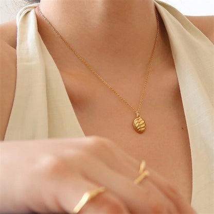 Classic Croissant Pendant Necklace