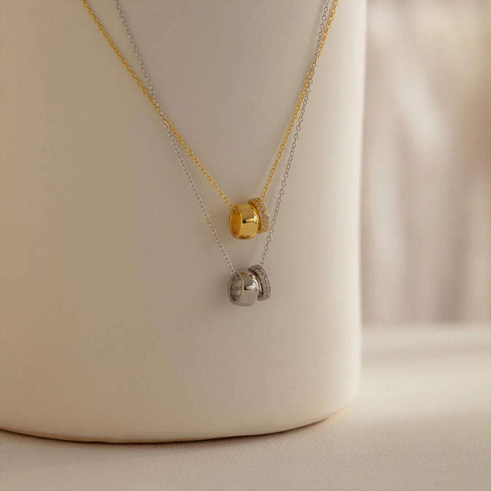Stainless Steel Ring Pendant Necklace