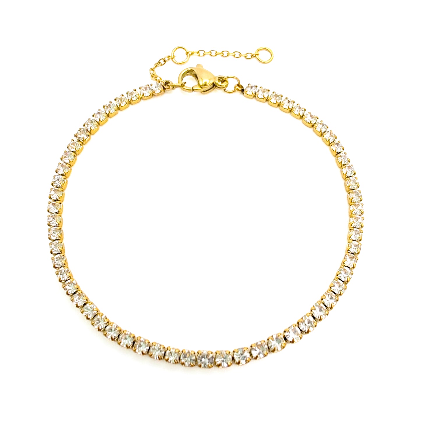 Gold Plated Sparkling Stainless Steel Bracelet