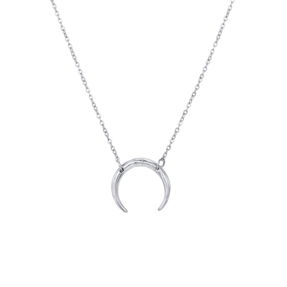Horn Pendant Stainless Steel Necklace